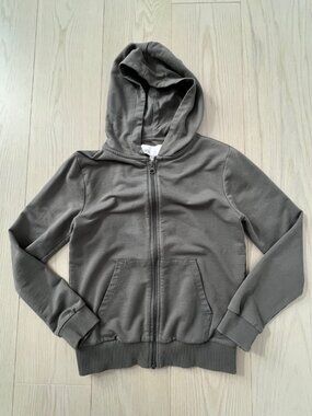 Nordstrom Rack Boy's Kids Grey Zip Hoodie Size 7/8 ( S )